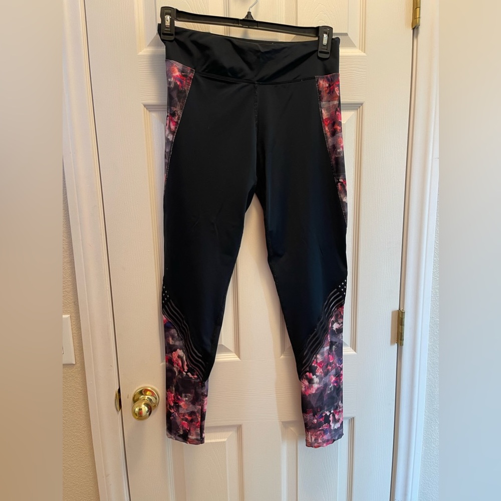 **SOLD** Black and Floral Workout Pants